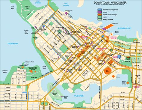 Downtownofvancouvermap — Vamos Pra Onde
