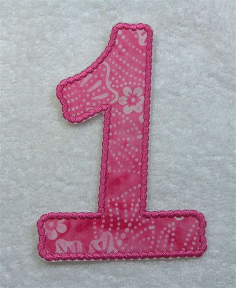 Number 1 Iron On Fabric Embroidered Iron On Applique Patch Etsy
