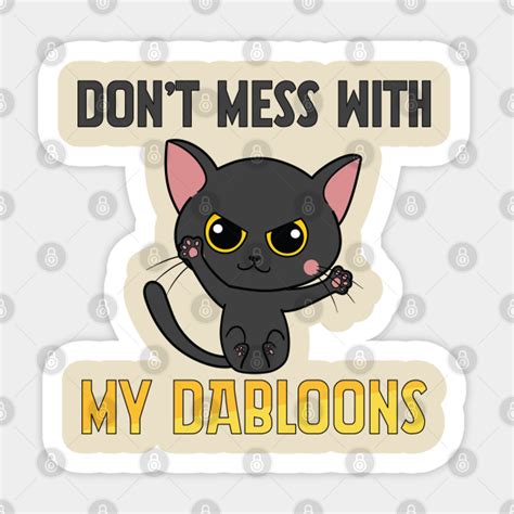 Dabloon Cat Dabloon Sticker Teepublic