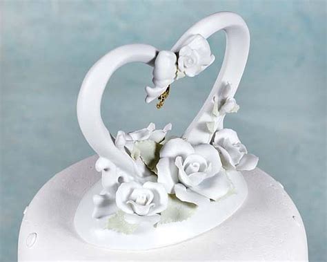 50th Anniversary Heart Cake Topper Wedding Collectibles