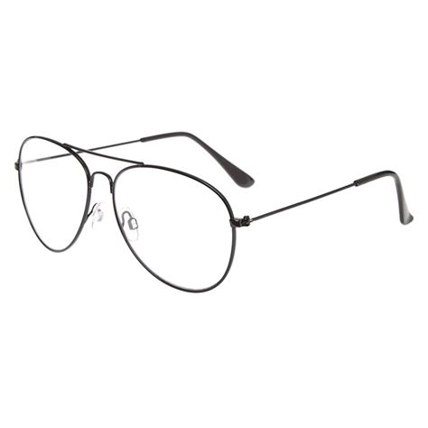 Aviator Clear Lens Frames Black Claire S Us