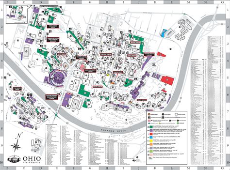 Ohio University Athens Campus Map Map Of World