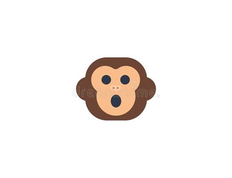 Monkey Face Vector Isolated Icon Monkey Face Emoji Illustration Stock