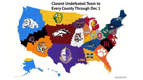 Map Of Fbs College Football Teams 25 Maps That Explain College