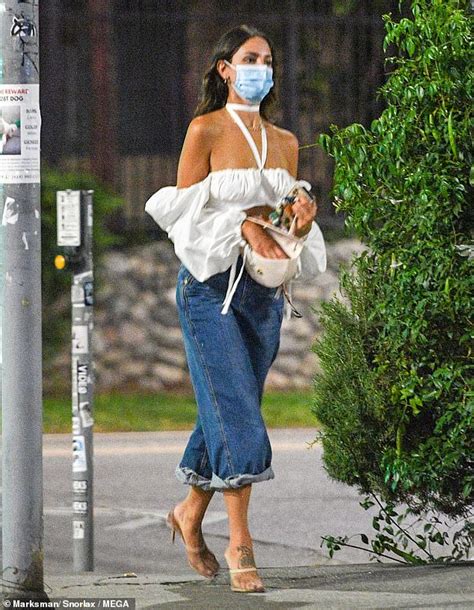 Eiza Gonzalez Shows Off Her Shoulders In A White Crop Top As She Leaves