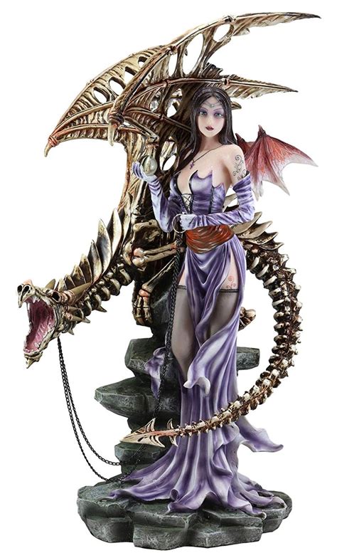 Ebros Large 25 Tall Gothic Vampiress Fairy In Night Gown With Chained