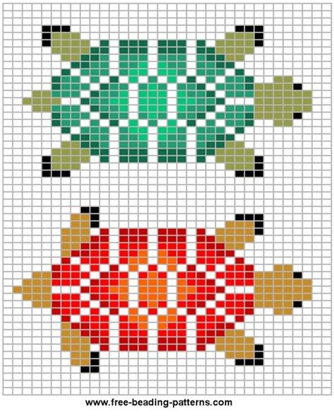 Turtle | Native american beadwork patterns, Native american beading patterns, Bead loom patterns