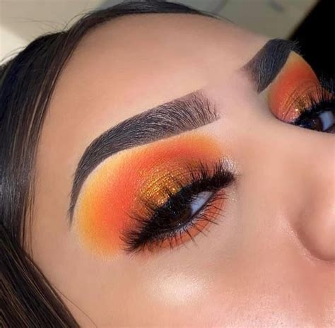 Maquillaje De Ojos Naranja Intenso 😍 Maquillaje De Ojos Fiesta