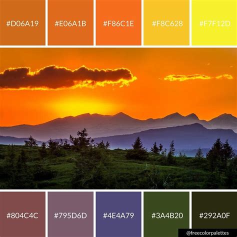 Sunrise Sunset Sunshine Color Palette Inspiration Great For Digital