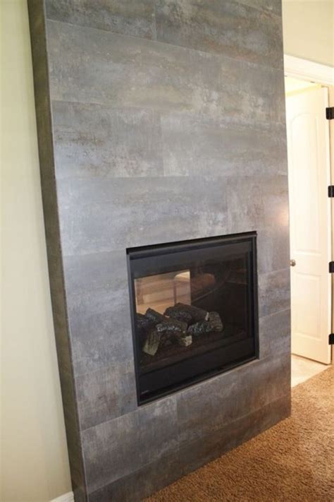 Slate Tile Fireplace Modern Fireplace Fireplace Tile Surround