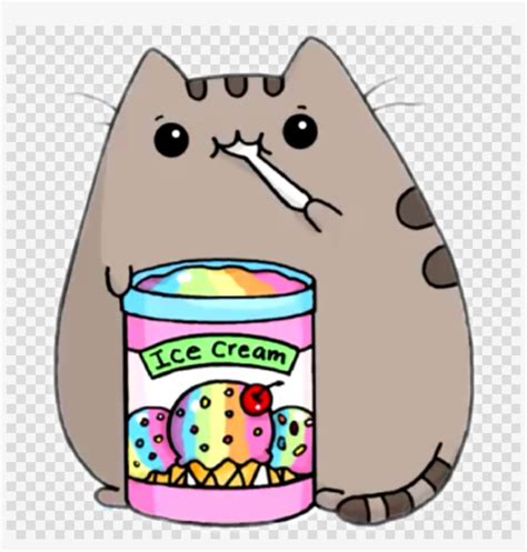 Pusheen Eating Ice Cream Clipart Ice Cream Pusheen Dibujos Kawaii De