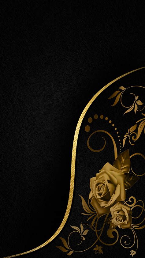 Gold Rose Black Hd Phone Wallpaper Peakpx