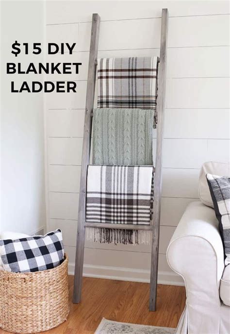 Easy Diy Blanket Ladder Easy Home Decor Diy Blanket Ladder Living