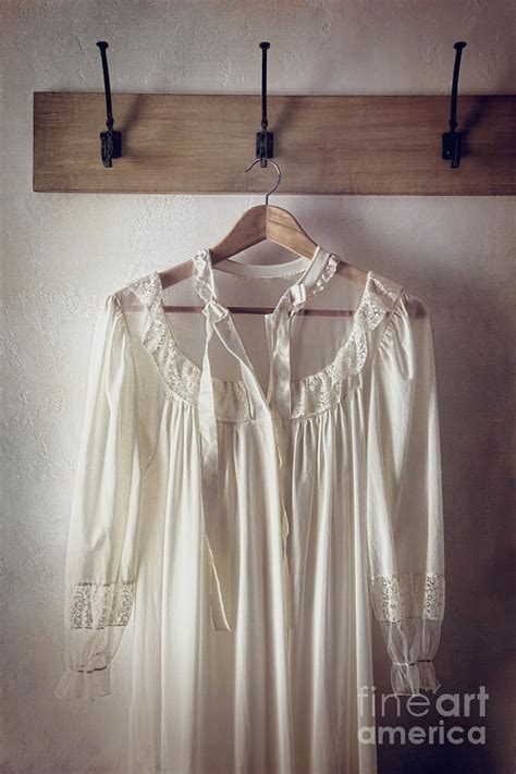Lace Night Gown Hanging On Hook Photograph By Sandra Cunningham Fine