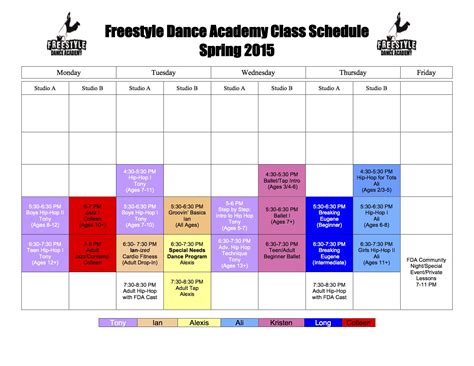 Winterspring 2015 Dance Class Registration At Freestyle Dance