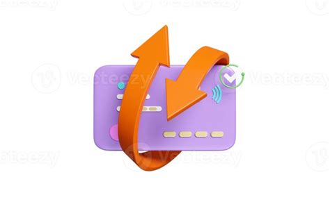 A Purple Credit Card With An Orange Arrow Pointing Up To The Right And