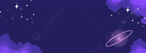Purple Minimalist Flat Space Planet Banner Background Space Planet
