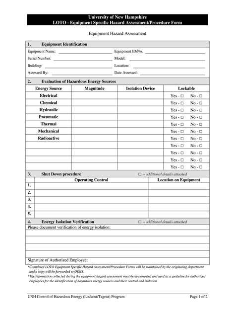 It is specific both to the equipment or system and to the scope of work. Lockout Tagout Template Form Pdf - Fill Online, Printable ...