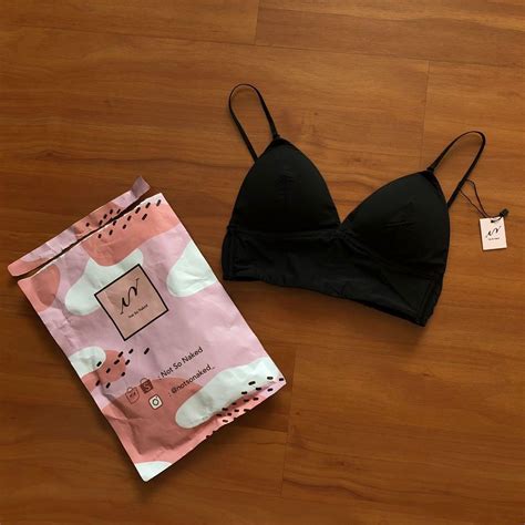 Not So Naked Ava Bralette Black Fesyen Wanita Pakaian Wanita Lainnya Di Carousell