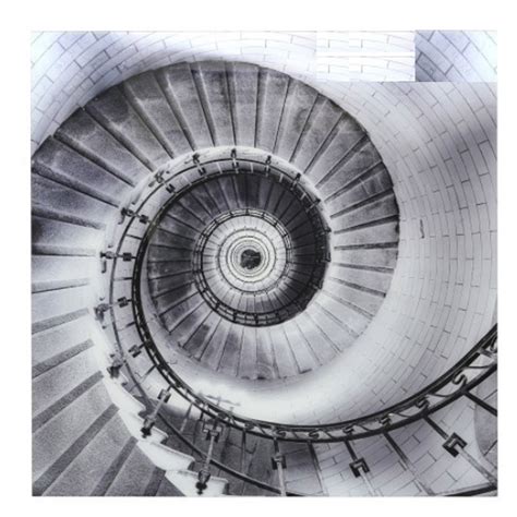 Black And White Spiral Staircase Glass Wall Art Home Accessories