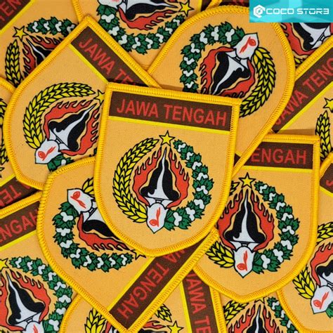 Jual Badge Kwartir Daerah Jawa Tengah Sublim Ukuran 6 X 75 Cm Baca