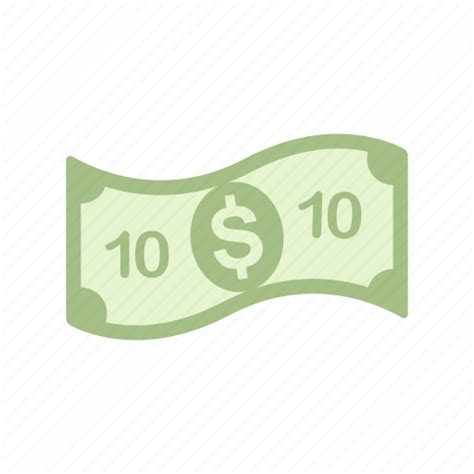Bill Money Ten Ten Dollar Icon