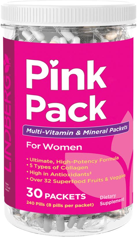 Pink Pack For Women Multi Vitamin And Mineral 30 Packets Nutrition