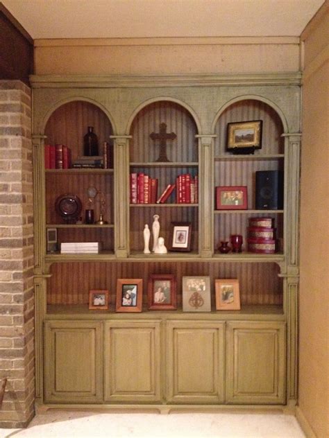 Check spelling or type a new query. after - painted cabinets olive color and glazed them with ...