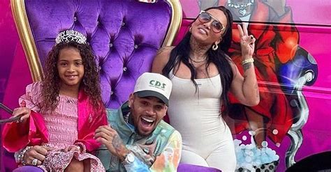 Chris Brown And Daughter Royalty Show Their Likeness As They Pose Together During Her Birthday Party