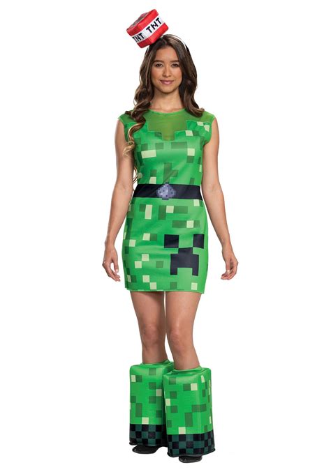 Minecraft Womens Creeper Costume Ubicaciondepersonascdmxgobmx
