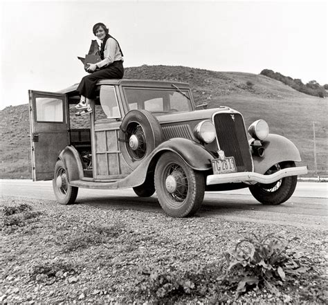 Dorothea Lange With Her Graflex Large Format Camera While Employed By