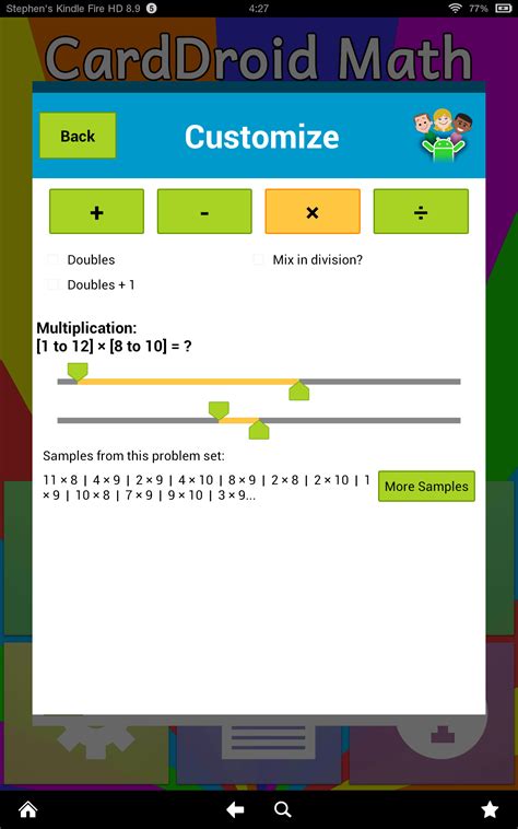 Carddroid Math Flash Cardsamazonesappstore For Android