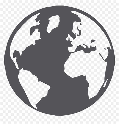Globe World Map Computer Icons Globe Black And White Png Transparent