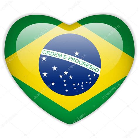 Bandeira Do Brasil Em Formato De Coração