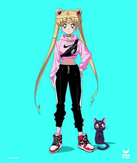 Tom Skender Sailor Moon Tsukino Usagi Bishoujo Senshi Sailor Moon Nike Company Highres