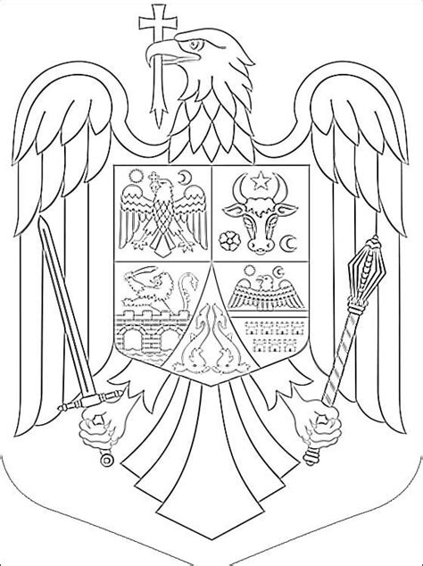 Romania Map And Flag Coloring Page Free Printable Coloring Pages For Kids