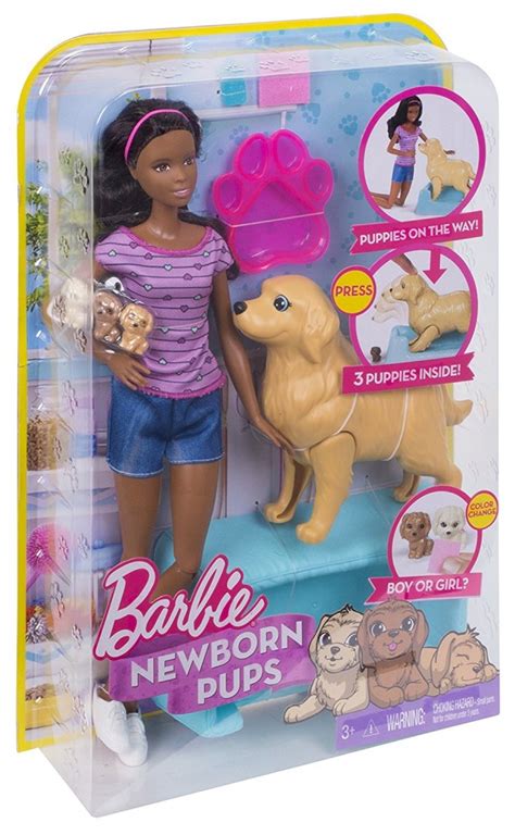 Кукла барби и собака с новорожденными щенками Barbie Newborn Pups Doll