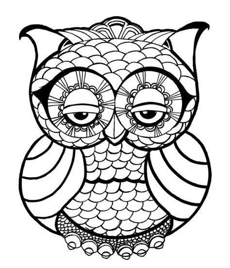 Owl Coloring Pages For Adults Free Detailed Owl Coloring