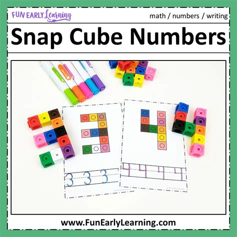 Snap Cube Numbers Hands On Math Activity For Number Identification