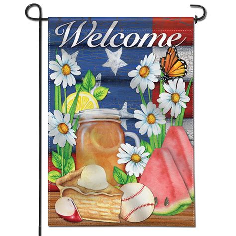 Anley Double Sided Premium Garden Flag American Summer Welcome