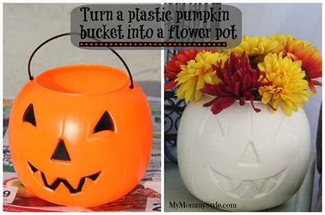 Feel free to purchase our items with maximum discount possible. Spray painted plastic pumpkin bucket