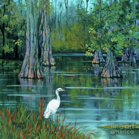 Louisiana Bayou Painting The Fisherman By Dianne Parks Louisiana