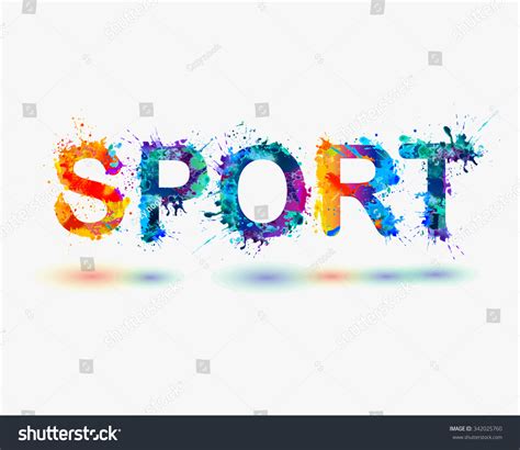Word Sport Rainbow Splash Paint Stock Vector 342025760 Shutterstock