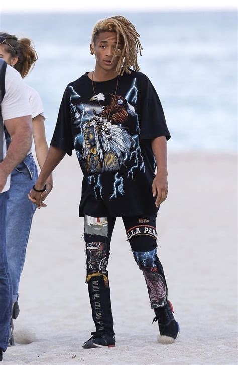 Spotted Jaden Smith In Msftsrep Jeans And Adidas Nmd Sneakers Pause