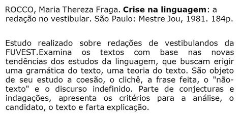 Exemplo De Um Resumo Indicativo Trabalho De Formatura Vrogue