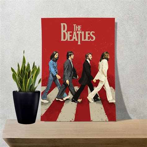 The Beatles Poster Custom Canvas Rolls Home Decor Wall Art Etsy