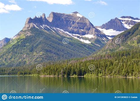 Dramatic View Of Citadel Peaks Along Upper Waterton Lake At Glacier