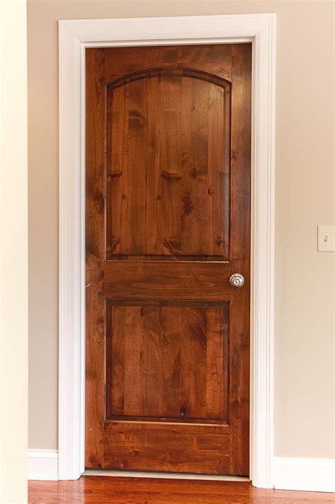White Trim And Wood Doors Custom Stained Alder Doors Wood Doors