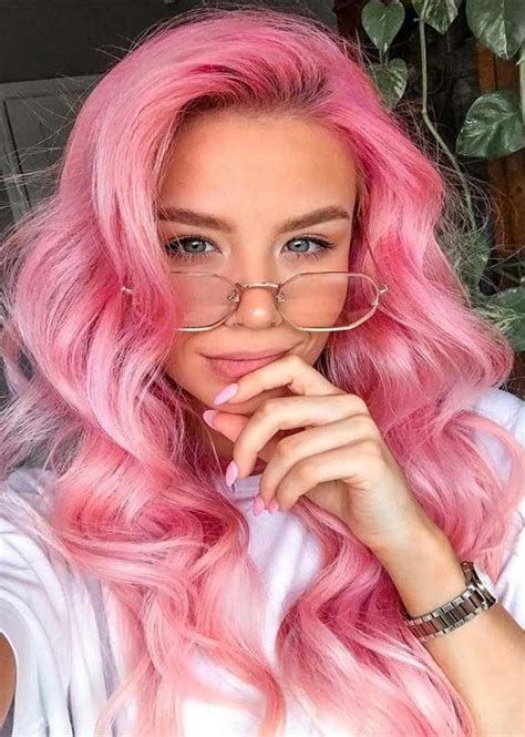Cute Pastel Pink Hair Colors For Long Waves Hair In 2019 Dyedhair In