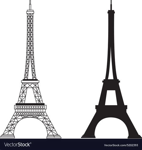 Eiffel Tower Royalty Free Vector Image Vectorstock